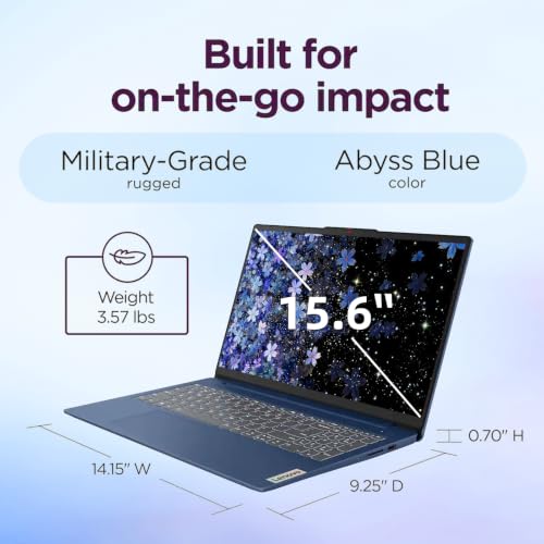 Image of Lenovo IdeaPad 15.6 inch Laptop, AMD Ryzen 5, AMD Radeon Graphics, FHD Display