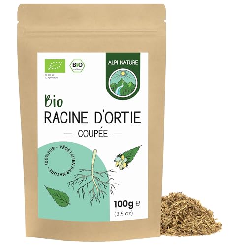 Alpi Nature Racine Ortie BIO 100g, bio Racine d'Ortie Coupée pour Préparation de Tisane, Urtica...