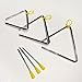 5 Pcs Steel Triangle Percussion Instrument With Striker,Rhythm Steel Triangles (7in)