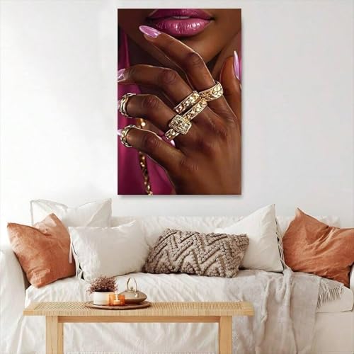 Impression sur toile vernis à ongles violet lianyibo poster mural sans cadre 50x70 cm