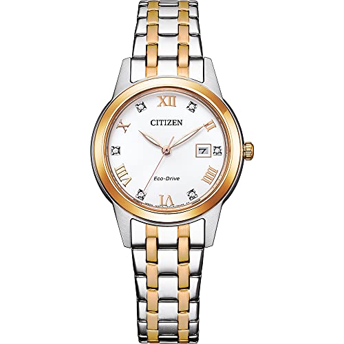 Citizen Damen Analog Eco-Drive Uhr mit Edelstahl ArmbandElegance