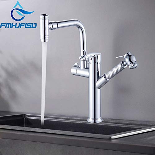 Wasserhahn Chrom Sus304 Küchen Wasserhahn 360 Rotation Auslauf Pull Out Sprayer Hochdruck Bidet Handmixer Wasserhähne