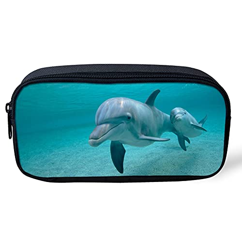 UOIMAG Trousse à crayons pour enfants et adultes Motif dauphin mignon