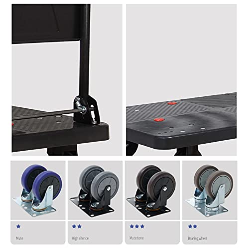 Carrito de Mano Plegable con Plataforma y Ruedas Silenciosas miniatura 3