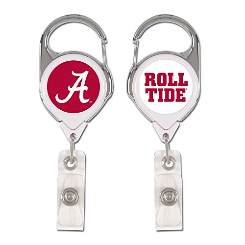 WinCraft NCAA Alabama Crimson Tide Retractable Premium Badge Holder, Team Color, One Size