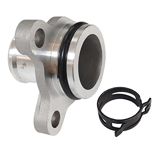 MUNIK Aluminum Water Hose Fitting w/Clamp Coolant Hose Flange for 2009-2019 BMW F20 F23 F22 F34 F30 F31 F36 F33 F32 F07 F10 F11 E84 F25 F26 F15F F16 E89 Replant# 11537603514 11537547945