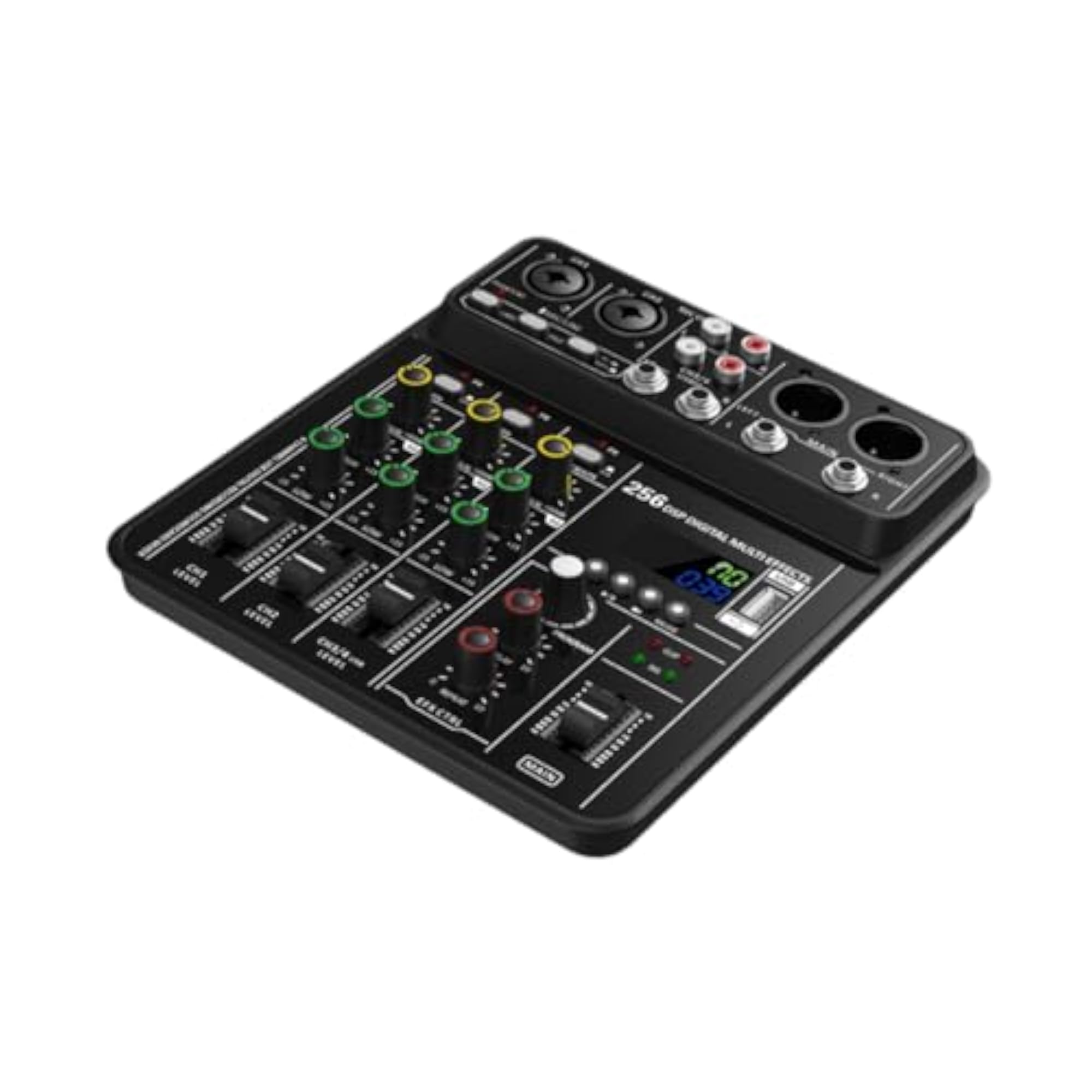 Professional Audio Mixer 256 DSP Effects, 4 Channel USB