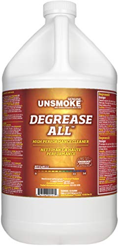 Unsmoke Degrease-All Professional Cleaner Degreaser, High Performance Concentrate, Removes Greasy Soils and Smoke Residue, 1 Gal.