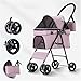 Exquisite Dog Prams Pushchairs for Small Dogs, Folding 4-Wheel Pet Stroller for Cats & Dogs, Lightweight and Durable (Blue)(Pink)