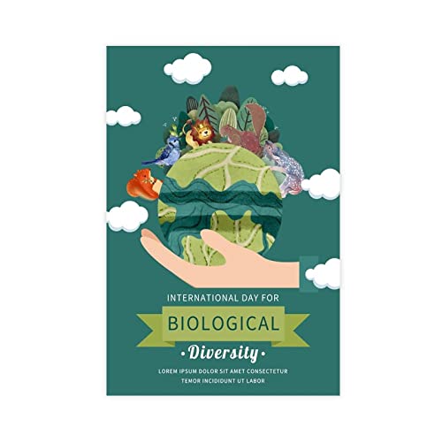 Journée internationale de la diversité biologique Affiche et impressions murales Image Illustration Toile Peinture Home Decor Sans Cadre-style 08x12inch (20x30cm) Cover