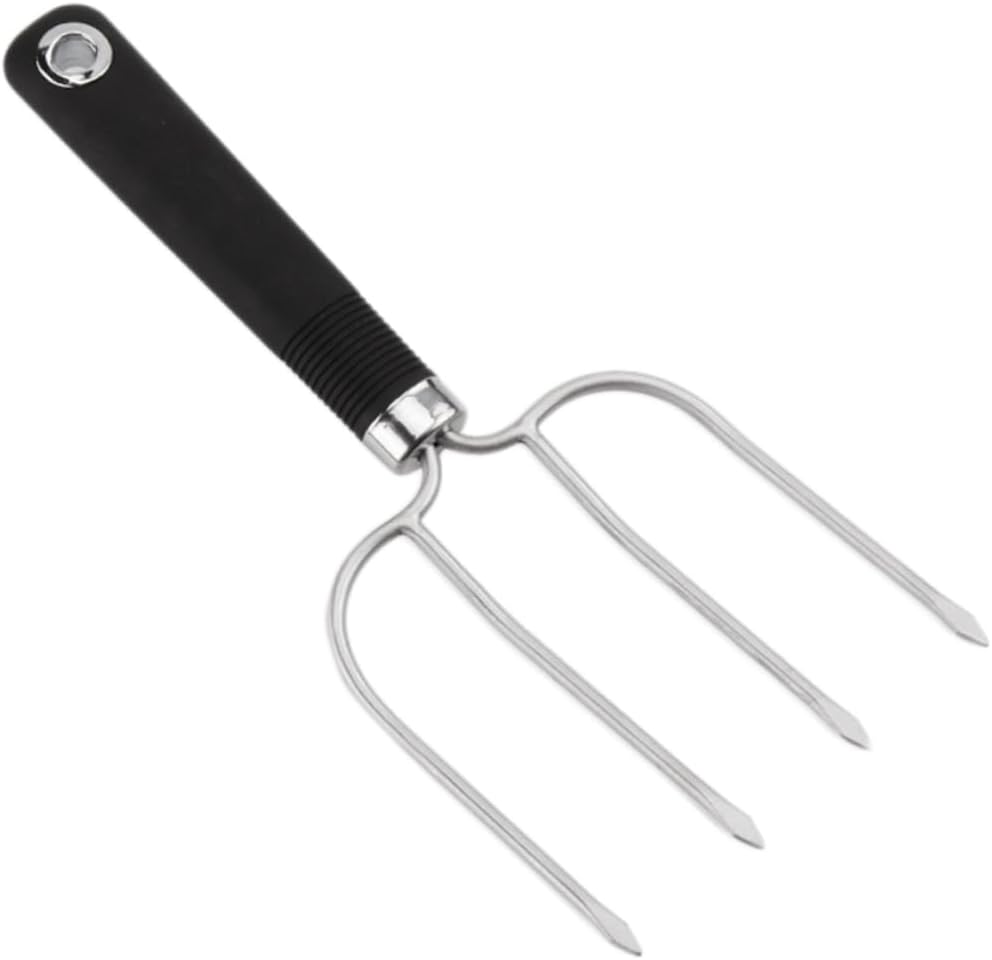 2pcs Stainless Steel Turkey Lifters Forks Heavy Duty Barbecue Tools Four Prongs for Easy Carving Cooking for Turkey and Meat Roasting