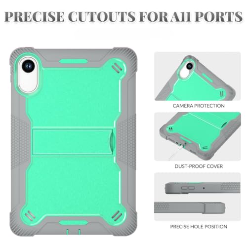 Image of ProElite Cover for Xiaomi Redmi Pad 2 11 inch Case, Rugged Shockproof Heavy Duty Back Case Cover for Xiaomi Redmi Pad 2 11 inch, Mint Grey
