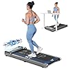 THERUN Walking Pad Treadmill Under Desk, Portable Mini Treadmill for Home/Office with 2.5HP and 265 lbs Weight Capacity Remote Control LED Display
