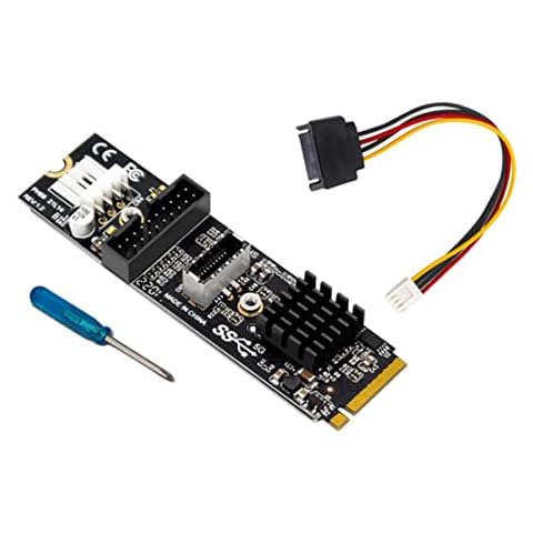caapmony M.2 PCIe a frontal USB 3.1+Type-E&C+19PIN/20PIN Tarjeta de expansión Cover