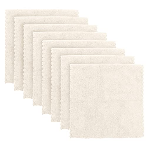 Image of Super Soft Burp Cloths 8 Pack - Thick - Extra Absorbent - Perfect Size Large 20 X 10 Inch - Light and Easy to Carry - Milk Spit Up Rags - Burpy Cloths for Unisex, Boys, Girls, Newborn - Cream