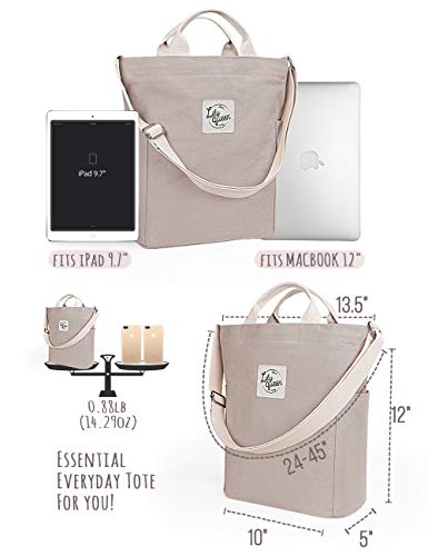 Image of Lily queen Women Canvas Tote Handbags Casual Shoulder Work Bag Crossbody