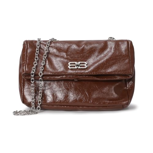 Image of Crossbody Bags for Women Trendy Vegan Leather Hobo Purses Shoulder Handbags With Wide