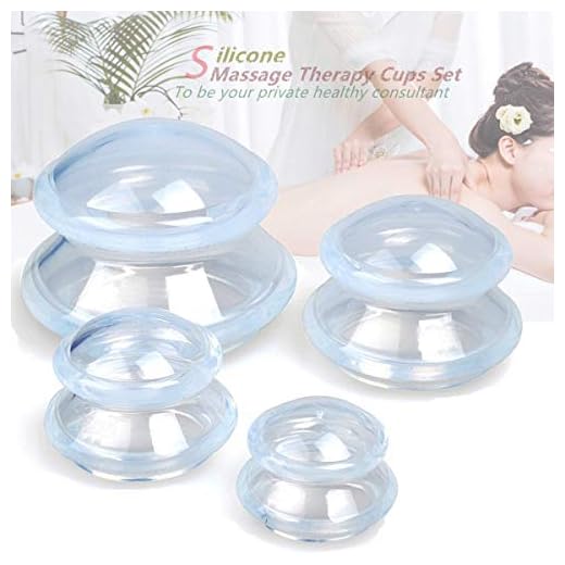 4 Sizes Cupping Therapy Set-Professional Cupping Therapy Studio and Household Silicone Cupping Set, Stronger Suction, Suitable for Myofascial Massage, Muscle, Nerve, Joint Pain
