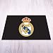 Licensed Décor Alfombra del Real Madrid – Mediana (125 cm (Ancho) x 100 cm (Alto) – Escudo a Todo Color en la Marca Negro