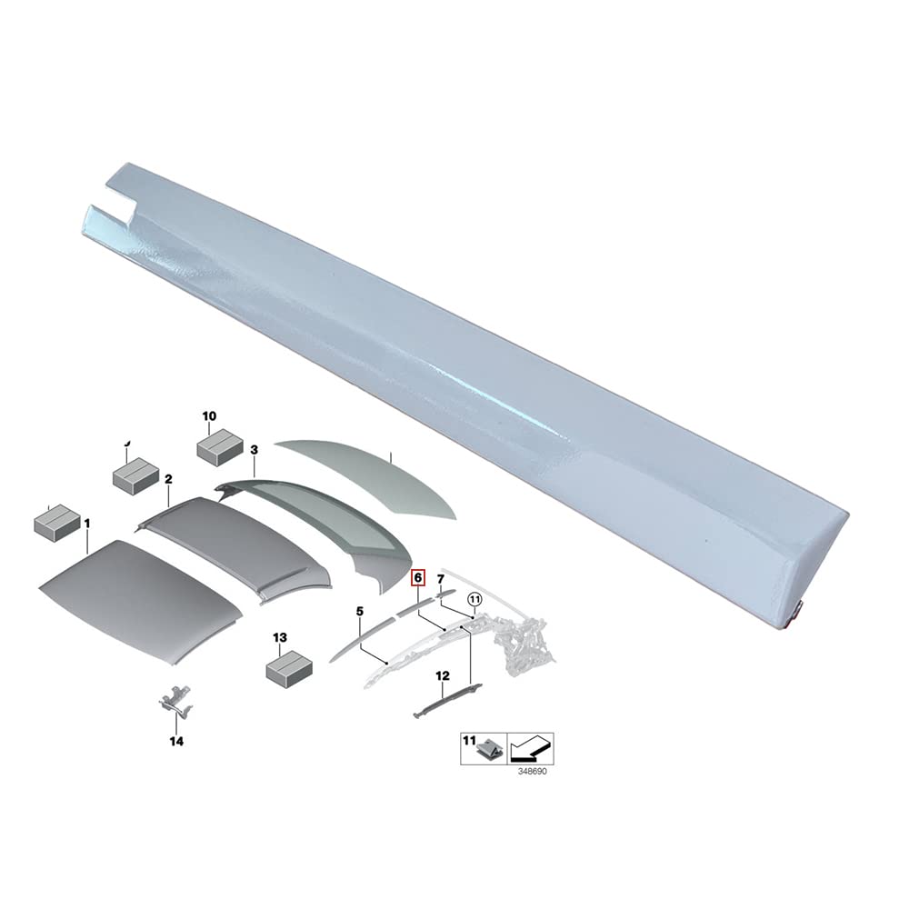 Amazon.com: Right Convertible Roof Molding 54377184038 Fits for 