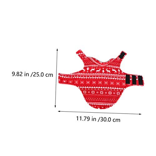 Disfraz Navideño de Polar para Perro Rojo 25x30 cm miniatura 6