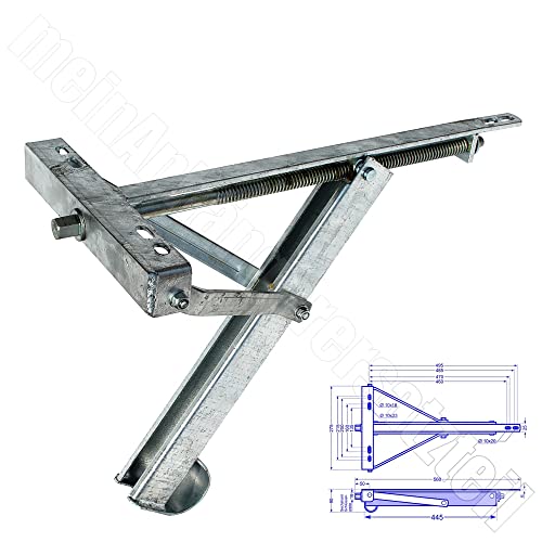 Preisvergleich Produktbild meinAnhängerersatzteil Bünte Ausdrehstütze Wohnwagenstütze Kurbelstütze 450kg - 450mm