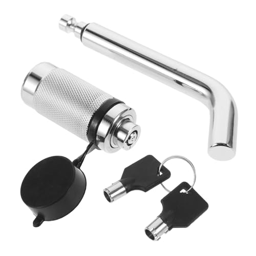 Warmhm Heavy Duty Cast Steel Tow Lock Pin for Trailers and Rvs Lightweight Anti-theft Hitch Lock with Key for Off-road and Trailer Accessories