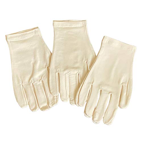 Ecoland Women's Organic Cotton Reusable Moisturizing Gloves - 3 Pairs