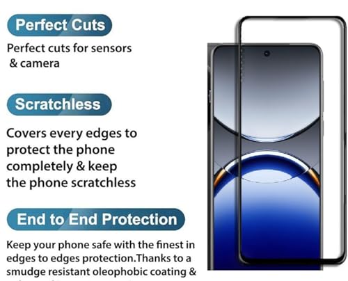 Image of Designed for OPPO Find X8 Pro 5G Tempered Glass Screen Protector Guard (Black) Full Screen Coverage with Easy Installation Kit OPPO Find X8 Pro Glass Guard (Black)