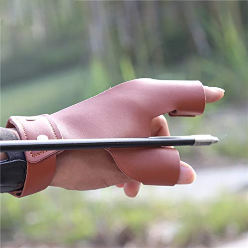 image for Xilang Archery Hand Guard Protector Leather Shooting Glove Black for L