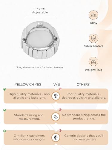 Image of Yellow Chimes Watch Designed Stretchable Rings for Women and Men