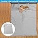 PATIKIL 47x82 Inch Sleeping Bag Liner, Soft Lightweight Travel Camping Sheet Sleep Sack Compact Sleep Bag with Carry Bag for Adults Camping Travel Hotel, Light Gray