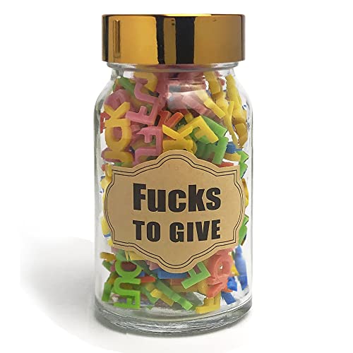 Fucks to Give Fuck Color Acrylic Letter Piece, Give a Fuck GIF+ for Birthday Birthday Anniversary Christmas Mother's Day, Valentine's Day and Other Holiday GIF+s（80pcs）