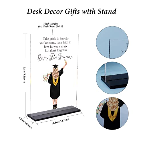 2023 Graduation Gifts For Her, College Graduation Gifts For Her Sister Daughter Teen Girls Friends Class Of 2023 High School Graduation Gifts For Her 2023 Inspirational Desk Decorative Sign With Stand #TOP1