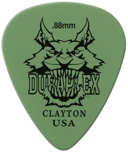 12 Plektren Duraplex 0,88 mm, grun