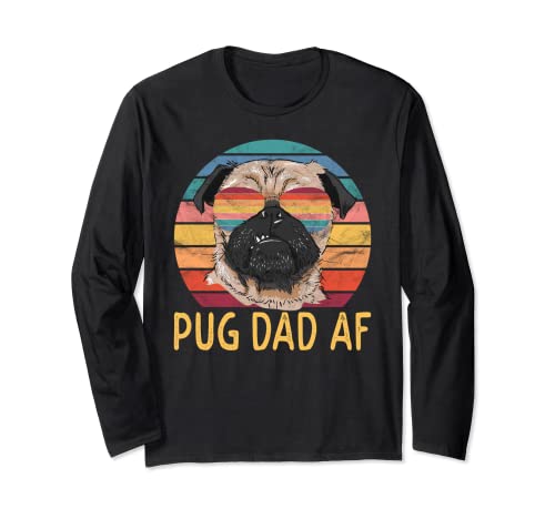 Pug Dad AF Regali Maglia a Manica