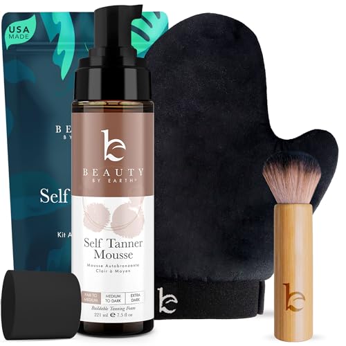Self Tanner Tanning Mousse Kit - USA Made with Natural & Organic ...