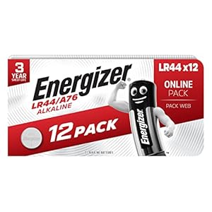 energizer pile lr44, pile bouton lr44/a76, lot de 12