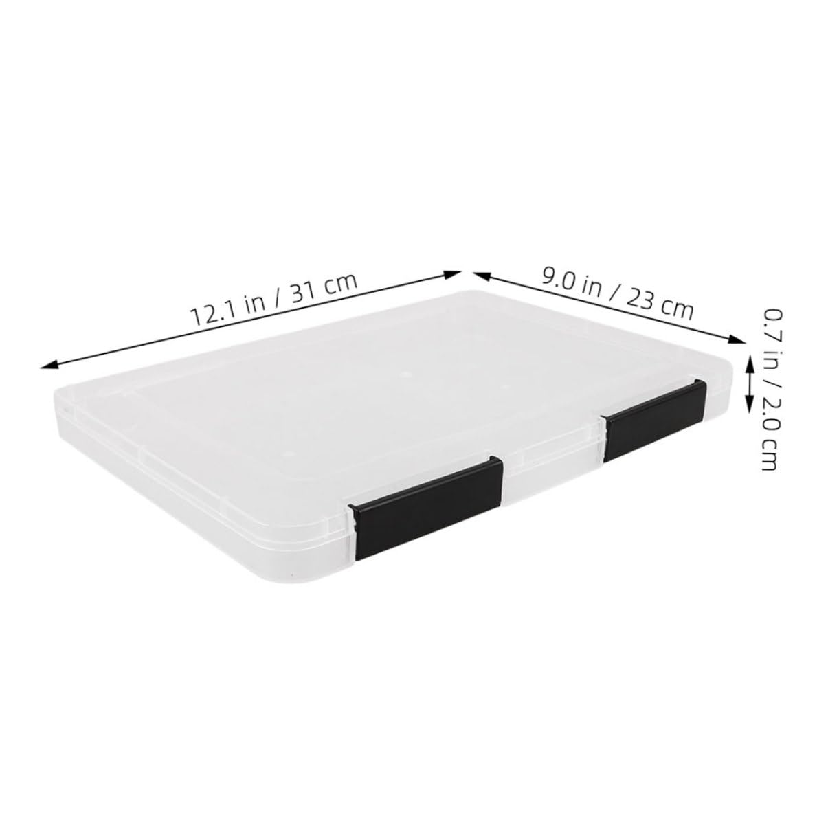 A4-dokumentenaufbewahrungsbox aus Kunststoff, 4 Stück Transparent
