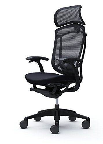 オカムラ オフィスチェア コンテッサ セコンダ 固定肘 エクストラハイバック 座:クッション ブラック CC47MS-FPC1