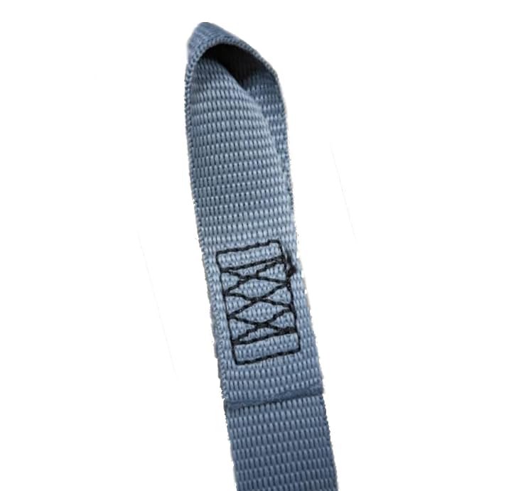 Squall Sailing Sail Ties 25mm Webbing 2m with Sewn Loop (Grey)