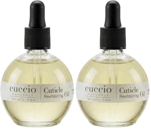 Cuccio Naturale Fragrance Free Revitalizing Cuticle Oil, Lightweight Fast-Absorbing Hydrating Nail &amp; Cuticle Conditioner, Cold-Pressed Oils + Vitamin E, 2.30 Fl Oz (Pack of 2)