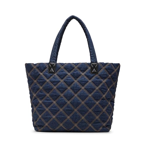 Cabas matelassé Steve Madden Tonya bleu : rangez tout sans sacrifier votre style