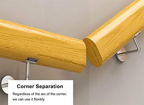 Main courante bois massif escalier intérieur rampe design - 6