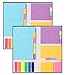 NETT 2 piezasSet Notas Adhesivas,Autoadhesivas de Notas Adhesivas Divisoras,Set de Notas,Notas Adhesivas de Papel,Notas Autoadhesivas,Útiles Escolares Ldeales,Accesorios Material de Oficina