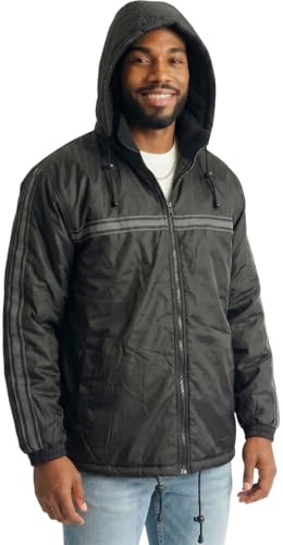 Image of ToBeInStyle Men's Zip Up Long Sleeve High Collar Polar Fleece Jacket