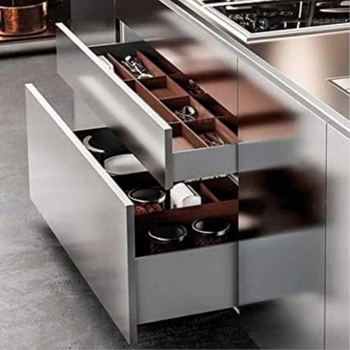 Image of Stainless Steel Brushed Contact Paper Peel and Stick Countertop Kitchen Backsplash Self Adhesive Wallpaper Dishwasher Fridge (12 x 100 inch)
