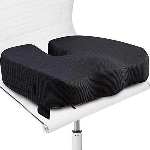 Image of ADOFYS Orthopedic Seat Cushion Large - Home Office Non-Slip & Memory Foam Seat Pillow to Relieve Back, Sciatica & Coccyx /Tailbone, for Office Chair Cushion, Car Seat Cushion Or Wheelchair