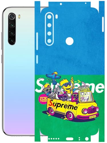 Image of AtOdds - Full Body Back Screen Guard Protector Film - Lamination Wrap Skin Sticker Compatible with REDMI Note 8 | Scratchproof Matte Finish (Simps)