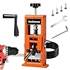 CuzConven Wire Stripper Machine,0.04-1 Inch Scrapping Copper Wire Peeler Machine, Drill Powered/Hand Crank Dual-drive Wire Stripper Tool for Scrap Copper Recycling & DIY etc.